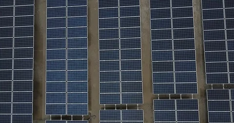 Large scale solar farm Stock-Footage 96143627