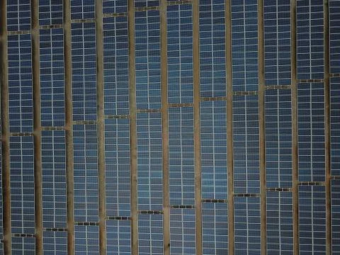 Large scale solar farm Stock Photos