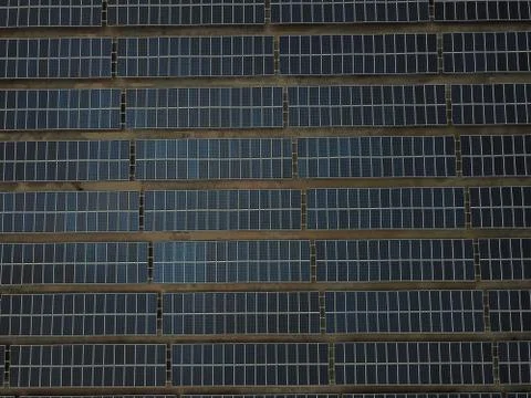 Large scale solar farm Stock Photos