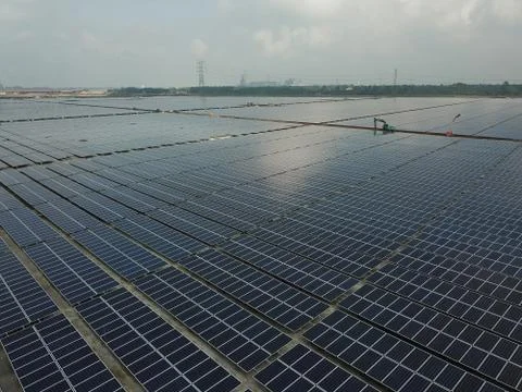 Large scale solar farm Stock Photos