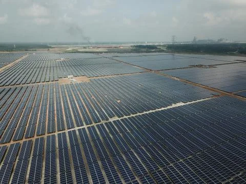 Large scale solar farm Stock Photos