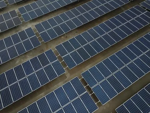 Large scale solar farm Stock Photos