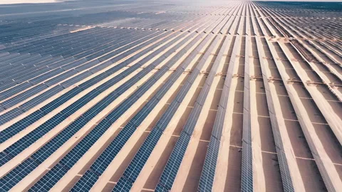 Large Scale Solar Power Station in China Stock Footage 327424137