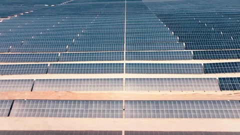 Large Scale Solar Power Station in China Stock Footage 327424524
