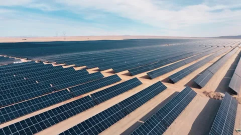 Large Scale Solar Power Station in China Stock Footage 327424614