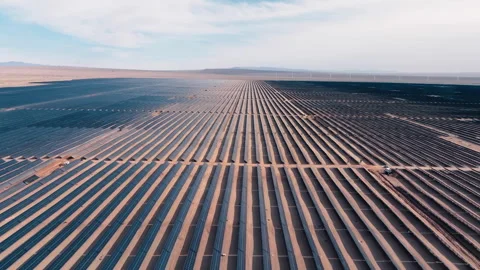 Large Scale Solar Power Station in China Stock Footage 327424644