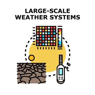 Large scale weather systems forecasting global climate 스톡 일러스트