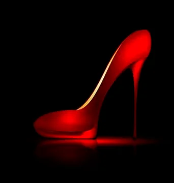 Large scarlet shoe Stock Illustration