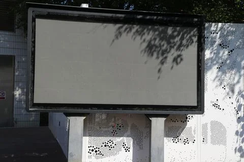 A large screen with a black background Stock Photos