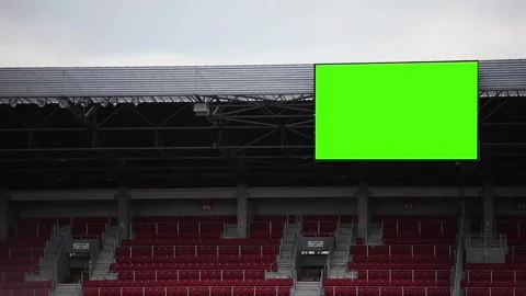 a large screen in a football stadium wit... | Stock Video | Pond5