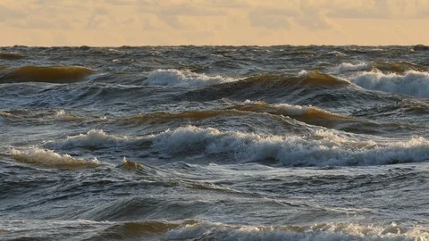 Large Sea waves during storm Stock-Footage 116022159