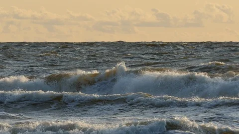 Large Sea waves during storm 動画素材 116056639