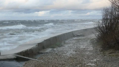 Large Sea waves during storm Stock-Footage 120651948