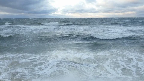 Large Sea waves during storm Stock-Footage 120652648