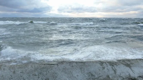 Large Sea waves during storm Stock-Footage 120654227
