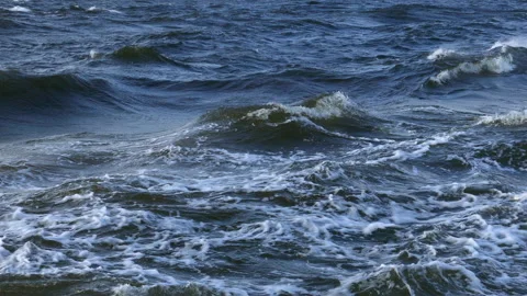 Large Sea waves during storm Stock-Footage 137641696