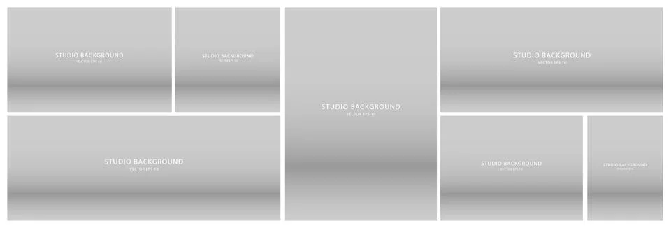 A large set of blank gray backgrounds for presentations of cosmetic products for Illustrazione stock