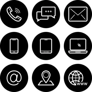 Large set-contact us-1 Stock Illustration