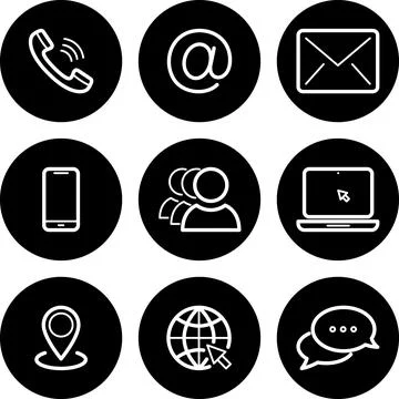 Large set-contact us-2 Stock Illustration