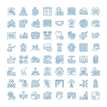 Large set daily life activity doodle icons イラスト素材