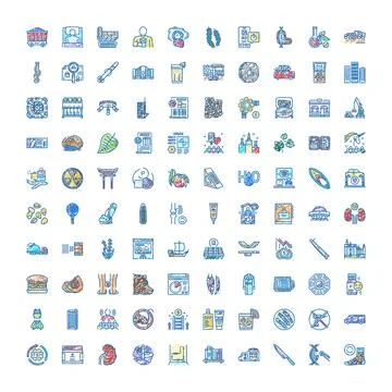 Large set of diverse hand drawn business and life icons Stock Illustration