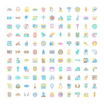 Large set of diverse outlined web icons 스톡 일러스트