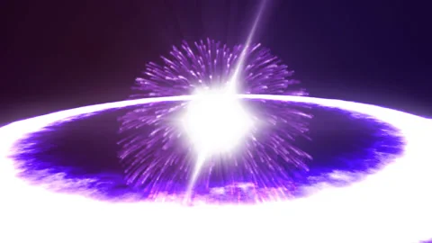 A large set of explosions of galaxy explosions, stars of planets with sparks  Video stock 222052176
