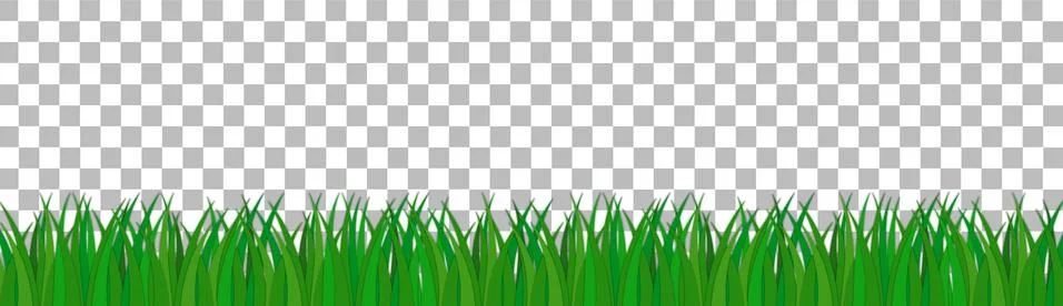 Large set of fresh green spring grass borders in lengths and densities for us Stock Illustration
