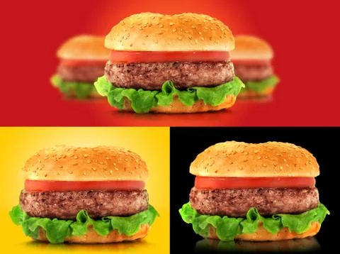 Large set of hamburger Stock Photos