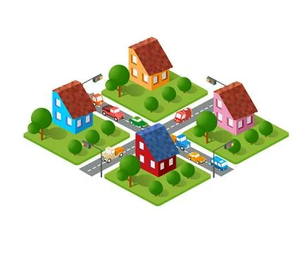 Large set of isometric Stock Illustration