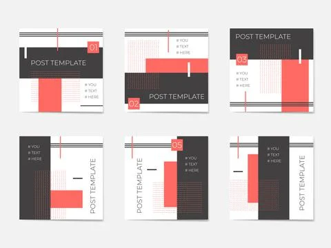 A large set for social media post templates. For personal and business accoun イラスト素材