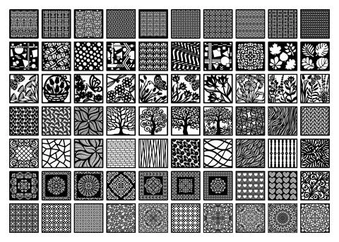 Large set of square panels.  Ilustración de archivo