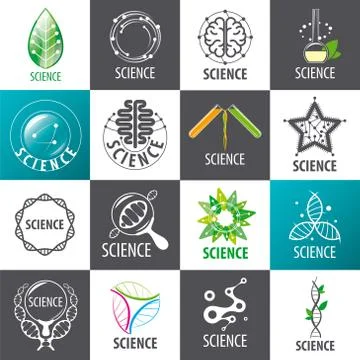 Large set of vector logos Science イラスト素材