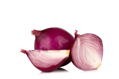 Large shallot isolated on white background Stock Photos