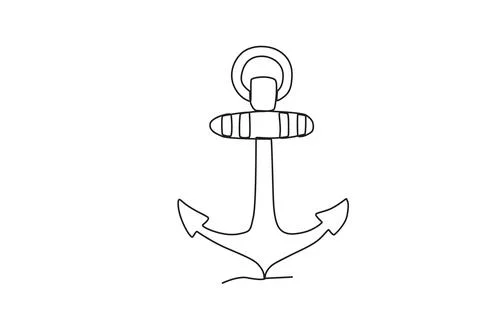 A large ship anchor Stock Illustration