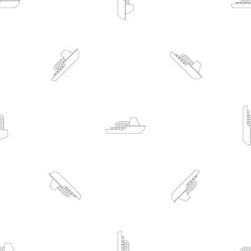 Large ship pattern seamless Stock Illustration