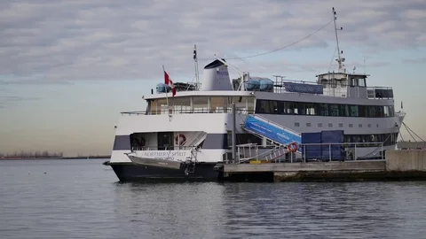 A large Ship sailing in a sea 스톡 동영상 74080317