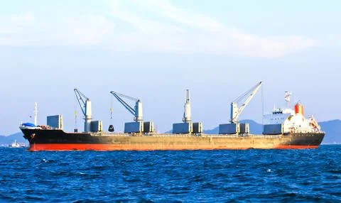 Large ship on sea Stock Photos