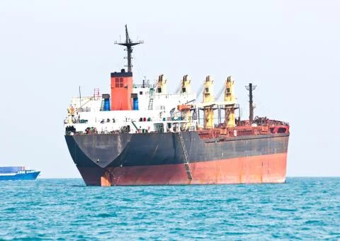 Large ship on sea Stock Photos