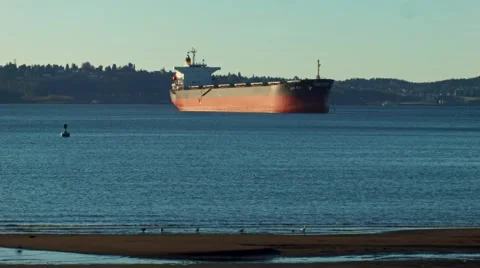 Large ship on the water big ship Stock-Footage 43740522