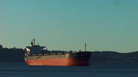 Large ship on the water Stock-Footage 43740423