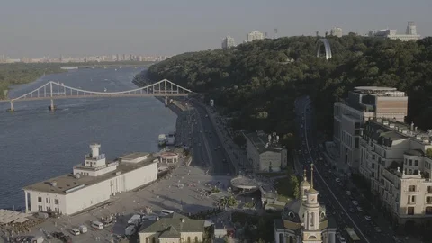 A large ship in the water Stock Footage 129422328