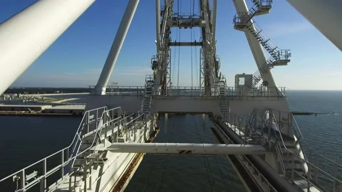 A large ship in the water Video stock 155535127