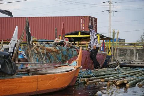 Large ships Foto stock