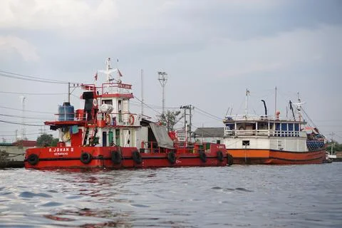 Large ships Foto stock