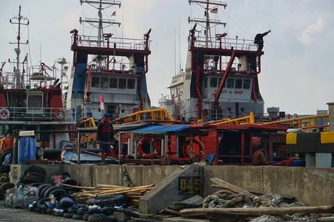 Large ships Foto stock