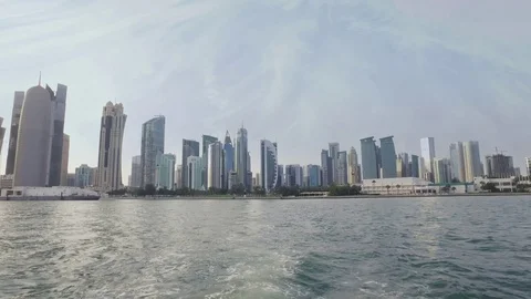 Large shot Doha city Video stock 74019451