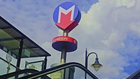 A large sign on the. Stock Footage 284076712