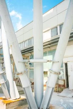 Large silo close up Stock Photos