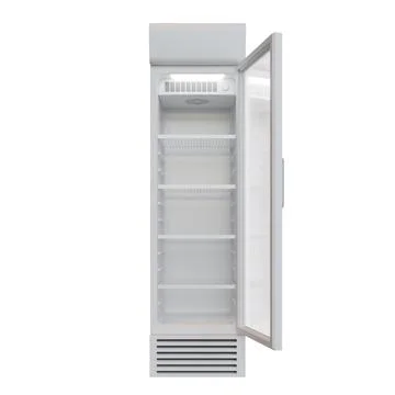 Large Size Showcase Display Cooler Front View Open Door Stock Illustration